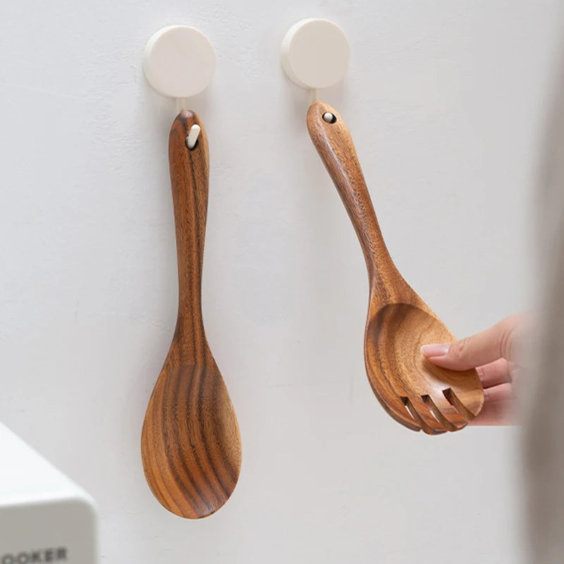 Cuchara y Tenedor de Madera