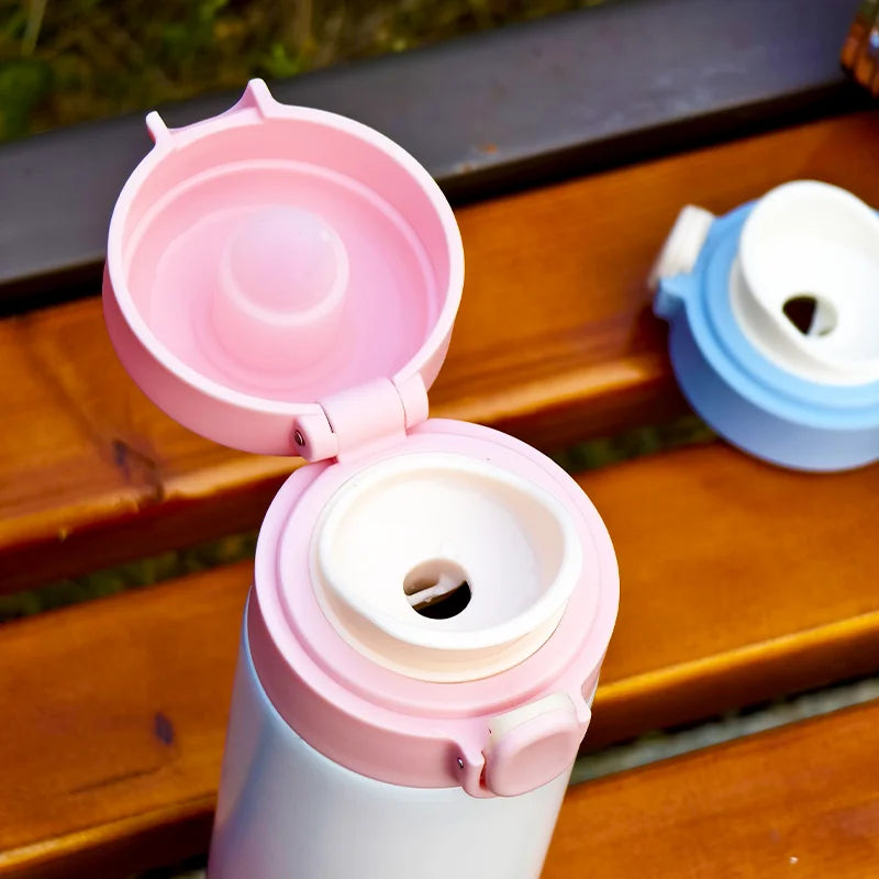 Botella de Agua Aislada de 420ML con Diseño de Hazbin Hotel, Taza Térmica de Acero Inoxidable