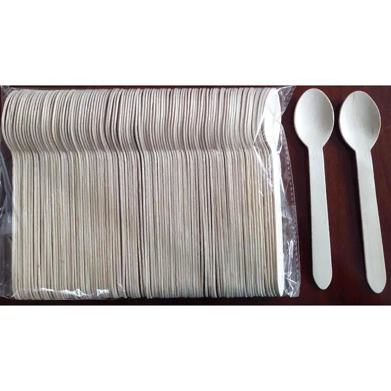 Set de cubiertos de madera desechables 100/150/200 piezas