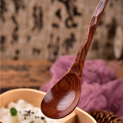 Cucharas de sopa japonesas hechas de madera de nanmu