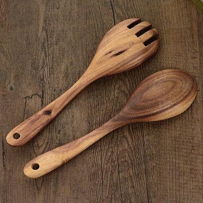 Cuchara y Tenedor de Madera