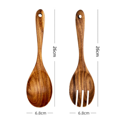 Cuchara y Tenedor de Madera