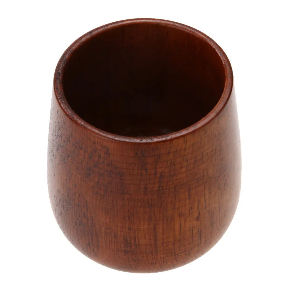 Taza de madera de azufaina natural