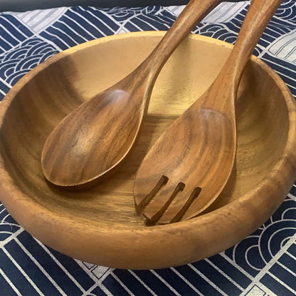 Juego de Ensalada de Madera de Acacia 3 piezas