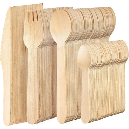 Cubiertos de madera desechables