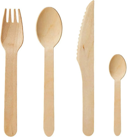 Cubiertos de madera desechables