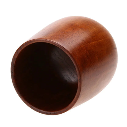 Taza de madera de azufaina natural