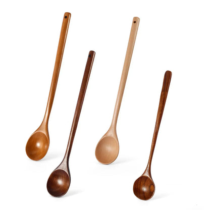 Cuchara larga de madera estilo coreano