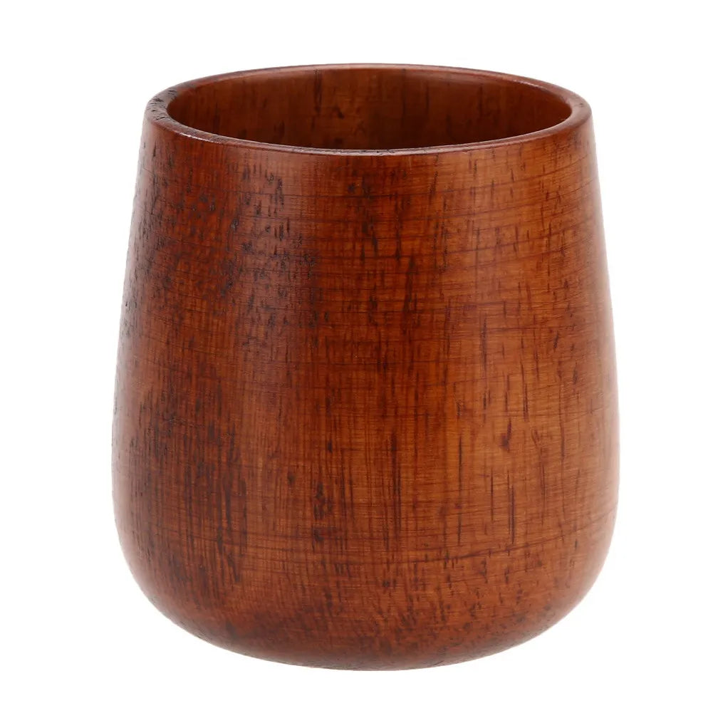 Taza de madera de azufaina natural